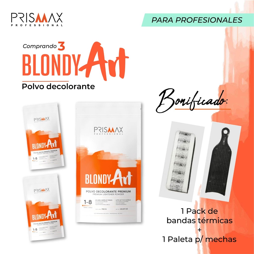 Polvo decolorante Prismax blondy art  x700g 𝘅𝟯 + 𝗥𝗘𝗚𝗔𝗟𝗢!