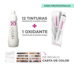 [P-AYRES36] Promo 12 tinturas Framcolor Glamour + oxidante 20vol  + 𝗥𝗘𝗚𝗔𝗟𝗢!