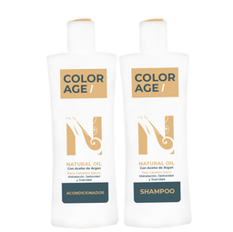 [CA6102] Kit shampoo + acondicionador Colorage natural oil x250ml.