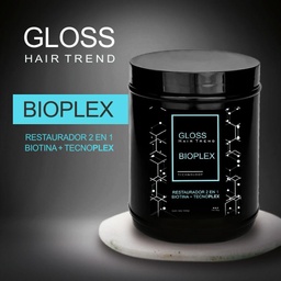 Bioplex Biotina + Tecnoplex restaurador 2en1 Gloss x1000ml.