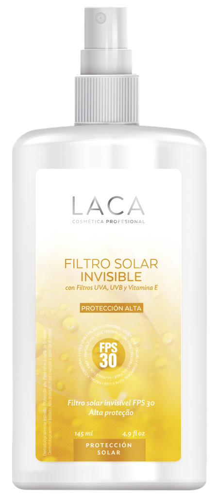 Filtro solar invisible FPS30 Laca x145ml.
